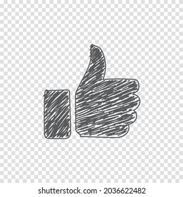 Dreh das Skizzensymbol für Web und Mobile hoch. Handgezeichnete Vektorgrafik hält das Symbol auf. Vektorgrafik