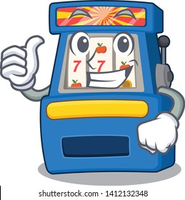 Thumbs up slot machine isolated in the character