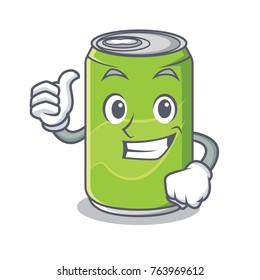 Thumbs up soft drink character cartoon