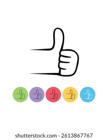 Thumbs Up Stamp Logo — Verified, trusted seller badge with five stars. Clean vector design, perfect for recommendations and approvals