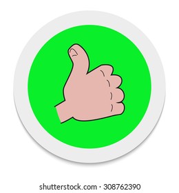 thumbs up the sticker hand