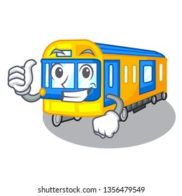 Thumbs up subway train toys in shape mascot