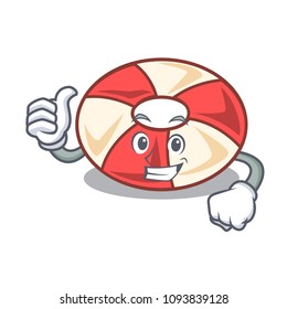Thumbs up swim tube character cartoon