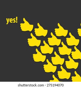 Thumbs Up Symbol Design Background
