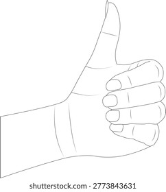 Thumbs up symbol representing success, approval, and good feedback. Perfect for business presentations, marketing campaigns, and social media graphics. Editable EPS vector file with high resolution and flexibility.