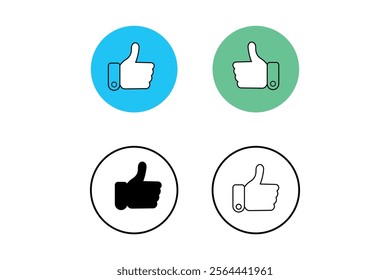 Thumbs Up Symbol Sets for Enhancing Community Engagement, like icon, approval symbol, positive feedback, thumbs up icon, hand sign, success symbol, graphic thumb, positive reaction, social interaction