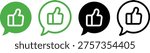 Thumbs up Symbol Vector Art Set.
