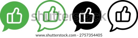 Thumbs up Symbol Vector Art Set.
