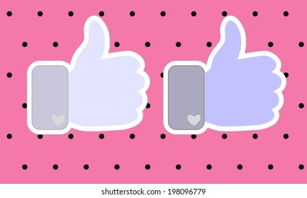 Thumbs up symbol Vector Illustration.