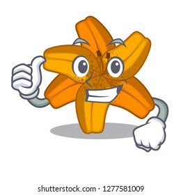 Thumbs up tiger lily flowers in pot characters