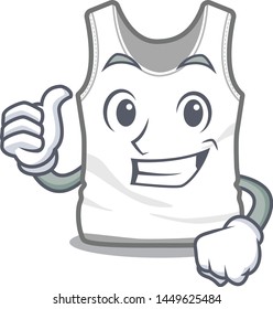 Thumbs up undershirt isolated with in the cartoon