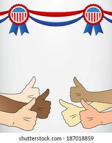 thumbs up United States eps10