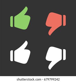 Thumbs up, Thumbs Down, Like and Dislike Logo Template Illustration Design. Vector EPS 10.