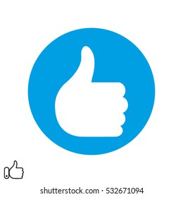 thumbs up, hand, icon, vector illustration EPS 10