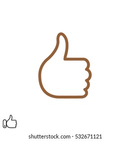 thumbs up, hand, icon, vector illustration EPS 10