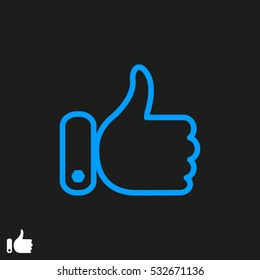 thumbs up, hand, icon, vector illustration EPS 10