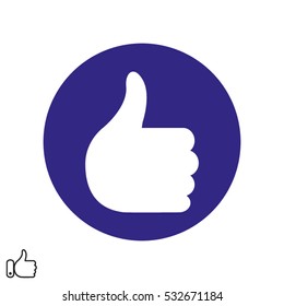 thumbs up, hand, icon, vector illustration EPS 10