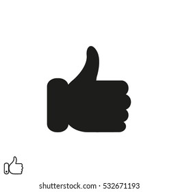 thumbs up, hand, icon, vector illustration EPS 10