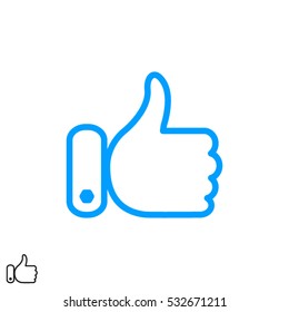 thumbs up, hand, icon, vector illustration EPS 10