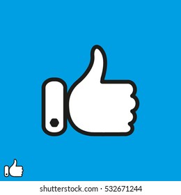 thumbs up, hand, icon, vector illustration EPS 10