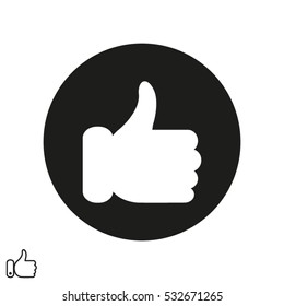 thumbs up, hand, icon, vector illustration EPS 10