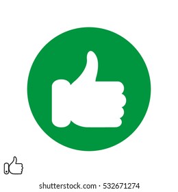 thumbs up, hand, icon, vector illustration EPS 10