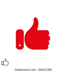 thumbs up, hand, icon, vector illustration EPS 10