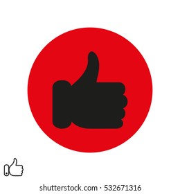 thumbs up, hand, icon, vector illustration EPS 10
