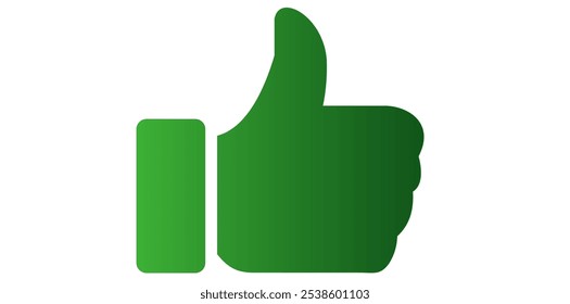 Thumbs Up, Like, Good Icon Isolated On White Background, Hand Making Thumbs Up Sign For Positivity Success Vector Illustration.	