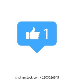 Thumbs up. Like icon. Social media facebook. Vector illustration.
