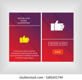  thumbs up. like icon. Vector Like Style