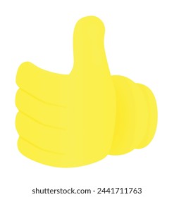 Thumbs up. Like icon. vector