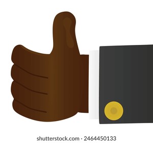 Thumbs up. Like icon. vector