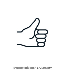 Thumbs up, like outline icons. Vector illustration. Editable stroke. Isolated icon 