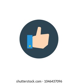 Thumbs up, like round vector flat icons