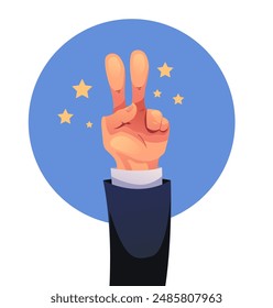 Thumbs up. Social network likes, approval, feedback concept. Vector flat illustration
