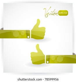 Thumbs up, vector EPS10.