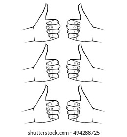 thumbs up, vector, human, illustration