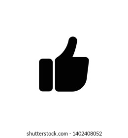 Thumbs up,like flat vector icon isolated on a white background.