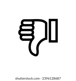 thumbs up upside down hand icon represents dislike and not recommended for business corporate office and web	
