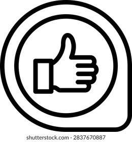 Thumbs Up Vector Design Icon Style