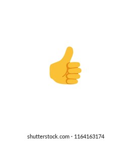 Thumbs Up Vector Flat Icon. Like Finger Sign
