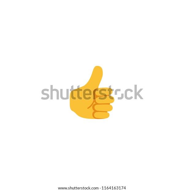Thumbs Up Vector\
Flat Icon. Like Finger\
Sign