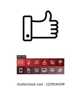 Thumbs up vector icon