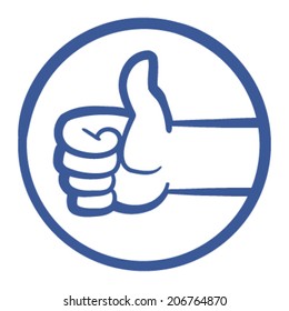 Thumbs up vector icon
