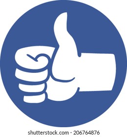 Thumbs up vector icon
