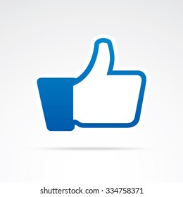 Thumbs up vector icon.