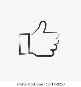 A thumbs up vector icon, like.