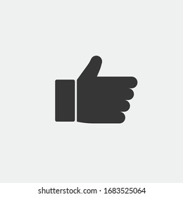 thumbs up vector icon like button for social medi and graphic designing