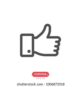 thumbs up vector icon, like symbol